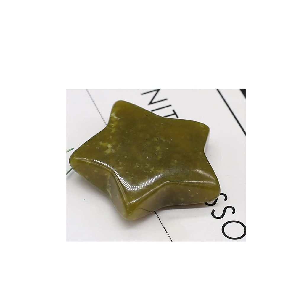 EKFBQBGW Natural Stone Crystal Star Ornament for Aquarium and Home Decor, Mustard Stone, 30 x 30 mm