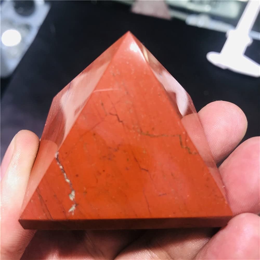 Natural Red Jasper Quartz Crystal Pyramid