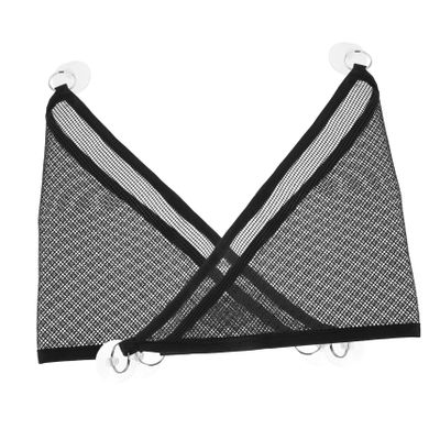 Supvox Reptile Hammock Lounger, 2-Piece Set, Black Rubber Mesh, Bite-Resistant and Durable, for Bearded Dragons and Lizards
