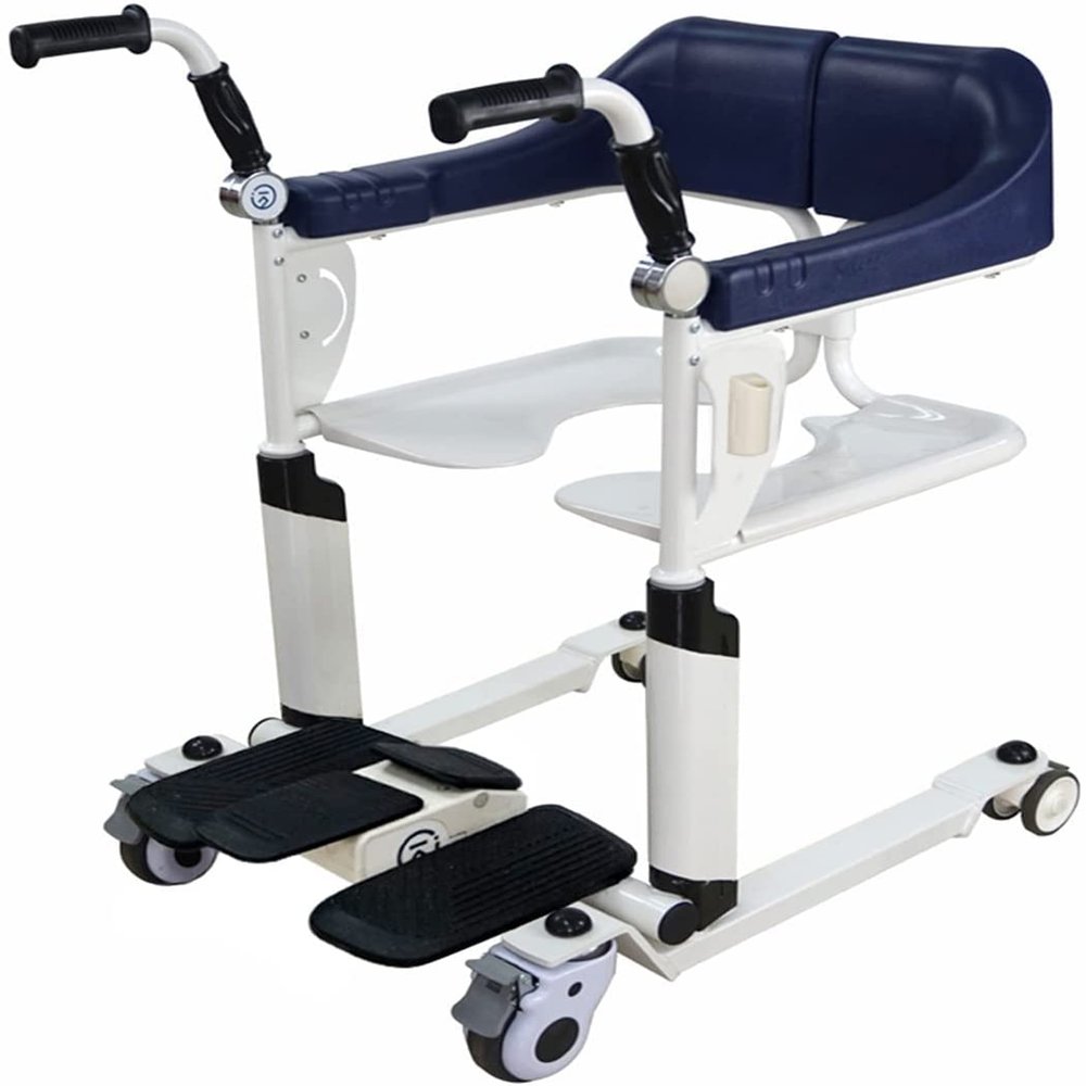 Home Patient Lift Wheelchair with 180° Split-Seat Shower Chair