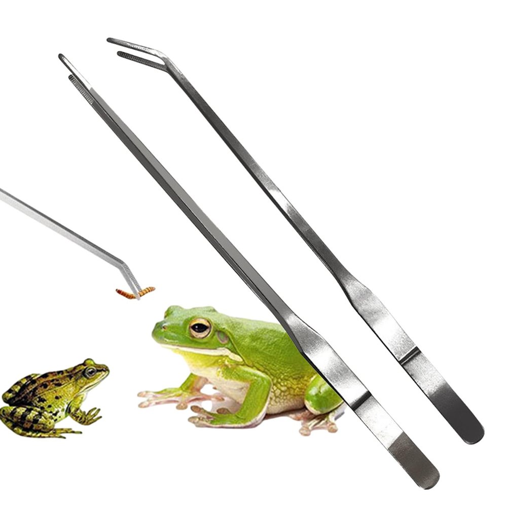 Reptile Feeding Tweezers, Stainless Steel, 2 Pieces