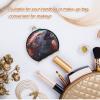 NYYYTTTEU Sad Space Howling Wolf Makeup Compact Mirror for Handbags, Foldable Portable Travel Mirror view 4
