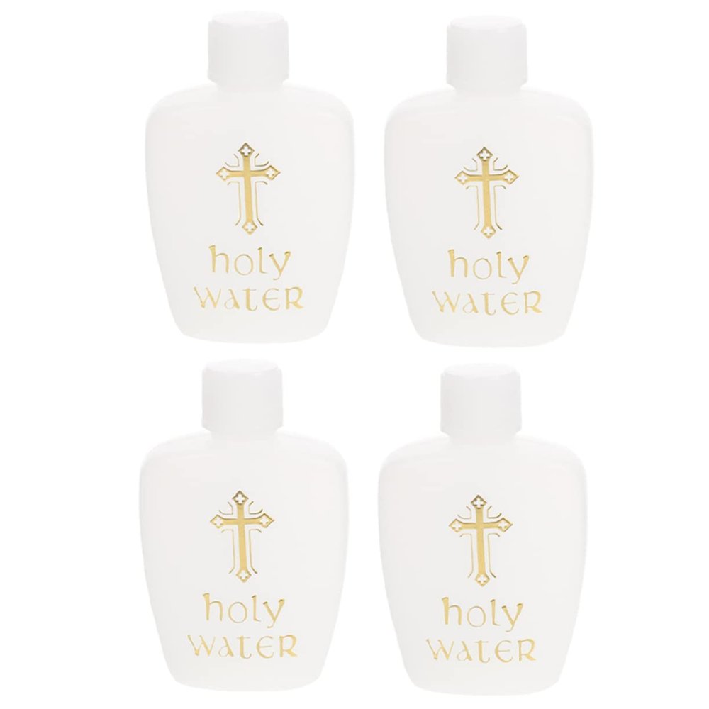 Holy Water Bottles, 4-Pack, 60 mL, PS, White