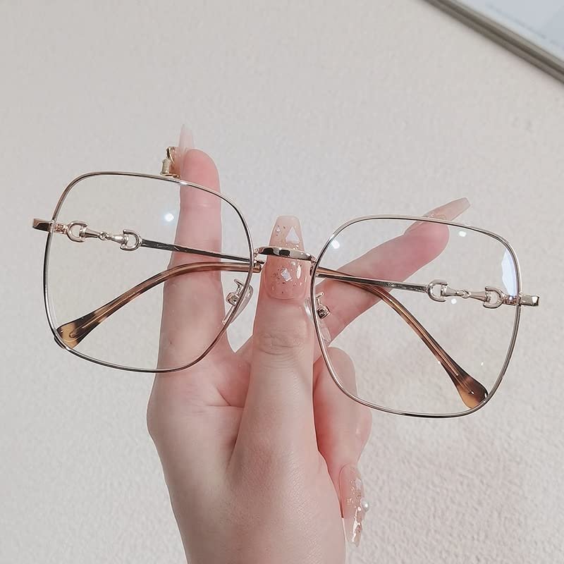 ZHUYIQZ Fashion Square Anti-Blue-Light Ultra-Light Reading Glasses, Anti-UV, Flat Mirror (Color: C2, Size: +3.00)