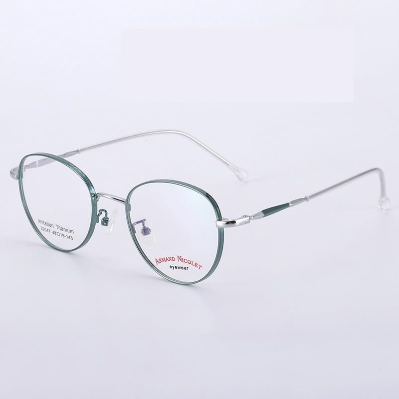 ZHUYIQZ Retro Round Computer Reading Glasses, Blue-Light Blocking, UV Protection, Unbreakable, Flat Lenses for Women/Men (Color: C5, Strength: +1.50)