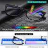 KOOSUFA Women's Cat-Eye Blue-Light-Blocking Reading Glasses, Spring Hinges, Transparent Dark Brown, +1.25 view 3