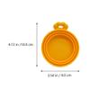 Toddmomy 3-Piece Silicone Can Lids for Pet Food, Reusable Airtight Covers, Orange, Blue and Green view 2
