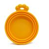 Toddmomy 3-Piece Silicone Can Lids for Pet Food, Reusable Airtight Covers, Orange, Blue and Green view 3