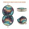 NYYYTTTEU Watercolor Cute Sheep Sea Art Compact Makeup Mirror view 3