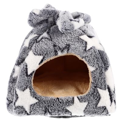 CORHAD Fluffy Sponge Hamster Hideout with Breathable Material and Cozy Bed, Warm Small-Animal Nest for Winter Floors