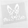 15 cm Cartoon German Shepherd Spht Vinyl Car Stickers, Black/Silver (2-Pack) view 1