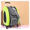 Linmeas-753 3-in-1 Pet Trolley Backpack with Wheels, Green-A view 1