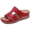 Women's Floral Wide-Fit Boho Beach Flip-Flop Wedge Platform Sandals, Casual Summer Slip-On Sandals, Size 01,43 (5 view 1