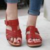 Women's Floral Wide-Fit Boho Beach Flip-Flop Wedge Platform Sandals, Casual Summer Slip-On Sandals, Size 01,43 (5 view 2