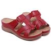 Women's Floral Wide-Fit Boho Beach Flip-Flop Wedge Platform Sandals, Casual Summer Slip-On Sandals, Size 01,43 (5 view 4