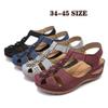 Women's Closed-Toe Sandals, Sport Wedge Sandals for Outdoors, Soft Leather Low-Top Gladiator Summer Shoes for Walking and Driving, 06,44 (1 45 EU) (4 45 view 3