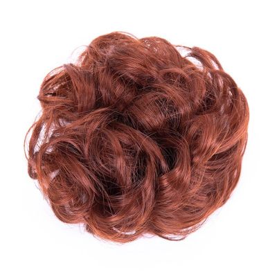 1-Piece Hair Bun Extension with Elastic Band, Synthetic Wavy Chignon Hairpiece for Women