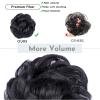 1-Piece Hair Bun Extension with Elastic Band, Synthetic Wavy Chignon Hairpiece for Women view 2