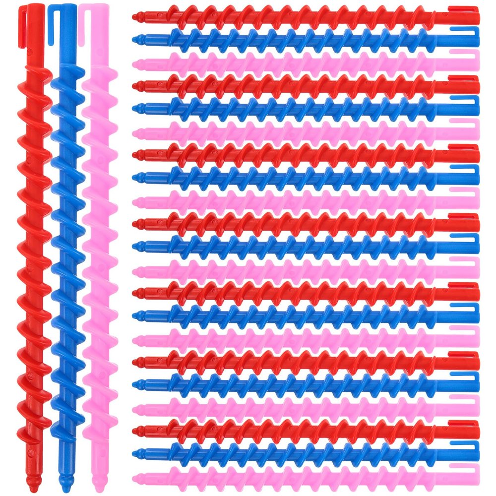 Healvian 20-Pack Spiral Perm Rods, 6.10 x 0.39 in, Heatless Curlers