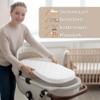 Totsy Baby Co-Sleeper Mattress, Oval, 40 x 80 cm, Breathable & Washable, OEKO-TEX view 3