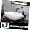 Healvian Black Plastic Safety Razor and Shaving Brush Stand view 2