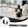 Healvian Black Plastic Safety Razor and Shaving Brush Stand view 3