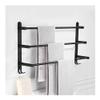 3-Tier Towel Rack, Wall-Mounted, Stainless Steel, Black, 40 cm view 1