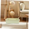 Toddmomy Open Cat Litter Box with Scoop, Portable view 3
