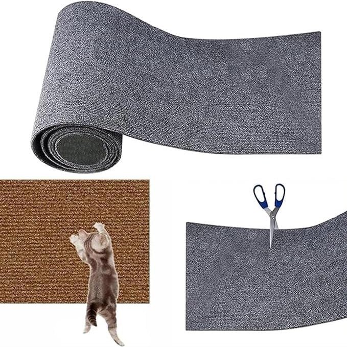 Sisal Cat Scratching Board Mat - Extra-Large Scratching Surface, Durable Carpet Scratching Fabric - Scratch-Resistant (Color: Gray, Size: 40 x 100 cm)