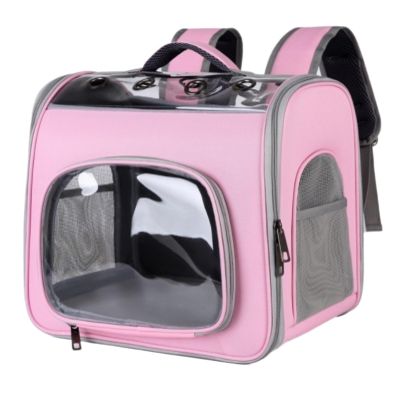 TOTIKI Cat Backpack, Dog Carrier, Portable Outdoor Travel Pet Carrier (Pink, 41 × 29.5 × 35 cm)
