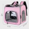 TOTIKI Cat Backpack, Dog Carrier, Portable Outdoor Travel Pet Carrier (Pink, 41 × 29.5 × 35 cm) view 2