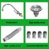 XNYXLPP 304 Stainless Steel Kitchen Sink, Single Bowl, Utility Sink with Stand and Faucet, 50 x 50 x 80 cm view 3