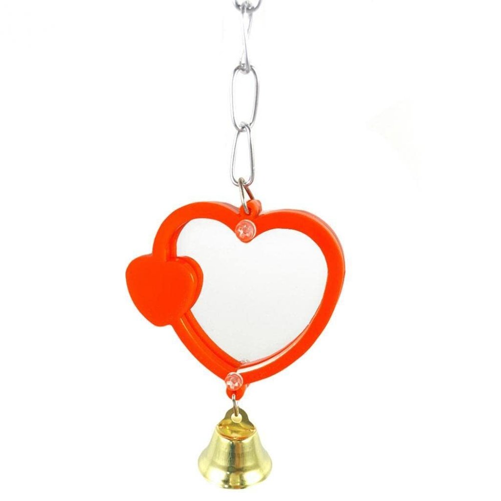 Generic Parrot Budgie Bird Mirror Heart Shape