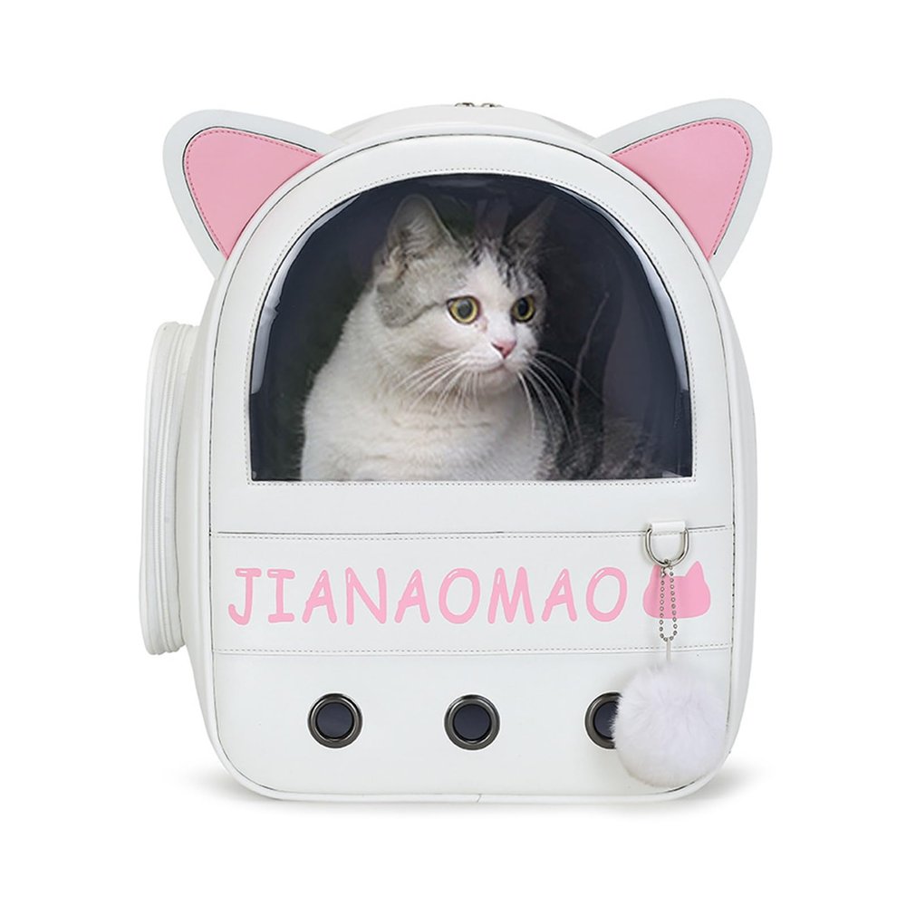 PETCUTE S Pet Backpack, Foldable Carrier with Removable Mat