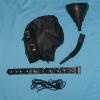 DaiQei BDSM Latex Full-Face Mask with Funnel Gag, Handmade, Color B, Size XXL view 2