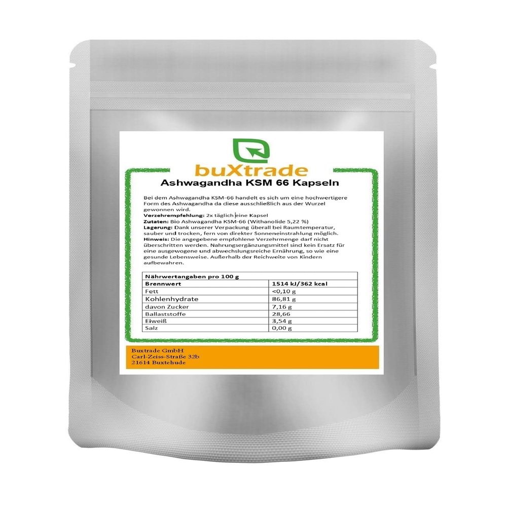 250 g Ashwagandha KSM-66 Capsules | Buxtrade