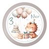 Dino #4 Birthday Cake Topper with Name & Age (20 cm) view 1