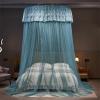 ENEN Bed Canopy Mosquito Net with Lace Trim, Blue view 4
