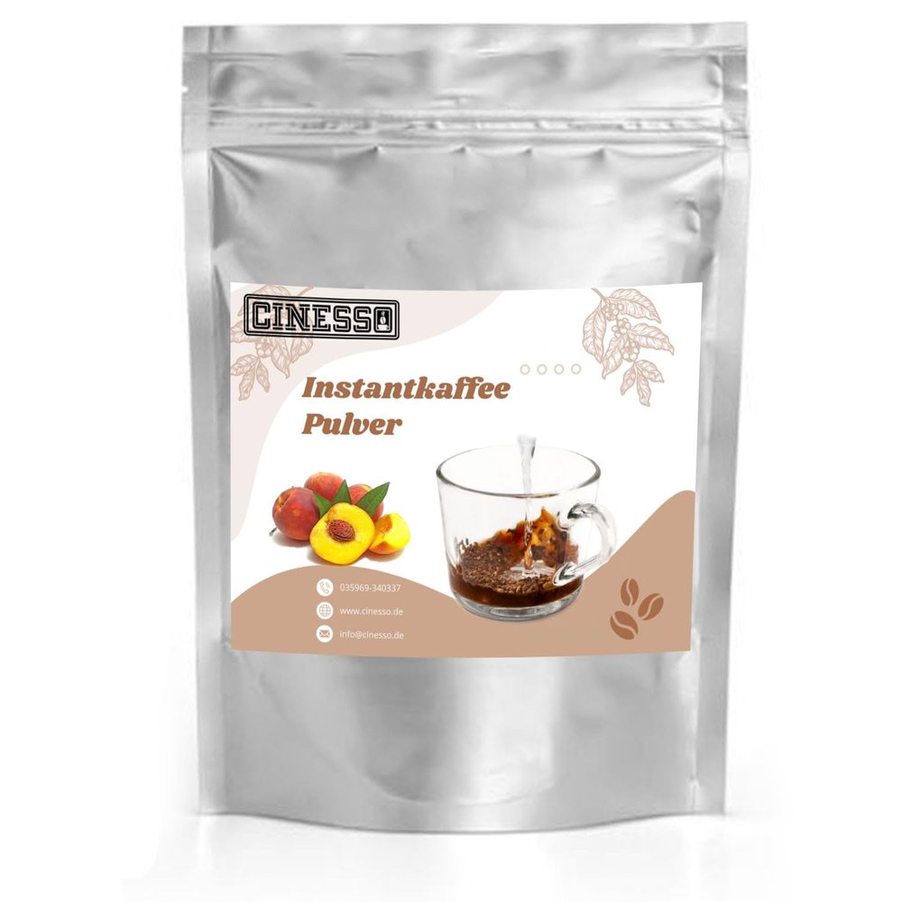 Cinesso Peach-Flavored Instant Coffee Powder, 1 kg