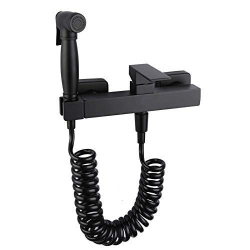 OUZBEM Black Bidet Handheld Shower Set with Hot/Cold Copper Faucet