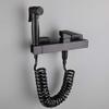 OUZBEM Black Bidet Handheld Shower Set with Hot/Cold Copper Faucet view 2
