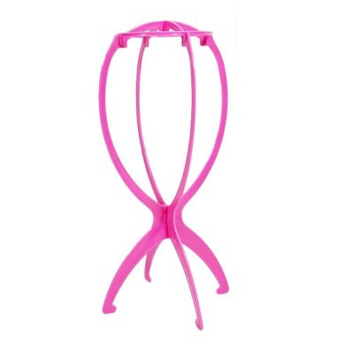 LMLKOY 1-Piece Pink Wig Stand, Portable, Foldable, for Travel, Home or Salon