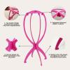 LMLKOY 1-Piece Pink Wig Stand, Portable, Foldable, for Travel, Home or Salon view 3