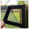 Cat-Proof Window Screen for Balcony, No Drilling, Stainless Steel, Gray Mesh Black view 1
