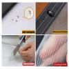 Cat-Proof Window Screen Without Drilling, Stainless Steel Insect Mesh with Hook-and-Loop Tape, Gray Mesh/Black view 3