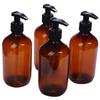 Janasiba 4-Piece 500 ml Pump Bottles for Makeup, Shampoo, Soap and Shower Gel view 1