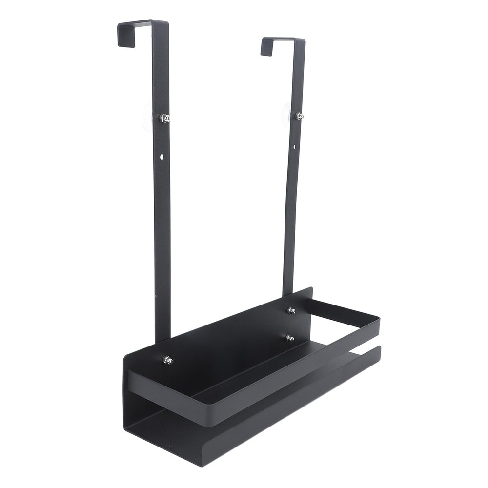XHTLLO Black Iron Bathroom Hanging Organizer, Single-Layer Shower Basket