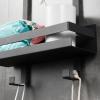 XHTLLO Black Iron Bathroom Hanging Organizer, Single-Layer Shower Basket view 2