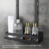 XHTLLO Black Iron Bathroom Hanging Organizer, Single-Layer Shower Basket view 3