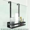 XHTLLO Black Iron Bathroom Hanging Organizer, Single-Layer Shower Basket view 4